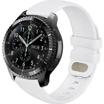 Příslušenství k chytrým hodinkám SILIKONOVÝ ŘEMÍNEK PRO HODINKY HUAWEI WATCH GT ACTIVE 22mm Bílý