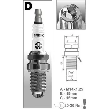 Autoelektrika Zapalovací svíčka BRISK DR14TC řada Extra