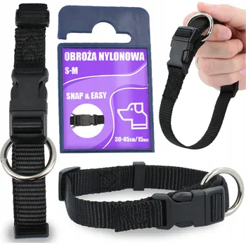 Obojek pro psa OBOJEK PRO PSY 30-45 cm Nastavitelný obojek pro psa, odolný, pevný, S-M B4