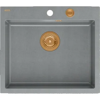 Granitový dřez Jednokomorový granitový dřez Quadron Morgan 110, šedý