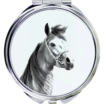 Kosmetické zrcátko Arabský kůň - kapesní zrcátko s koněm, personalizované zrcátko do kabelky