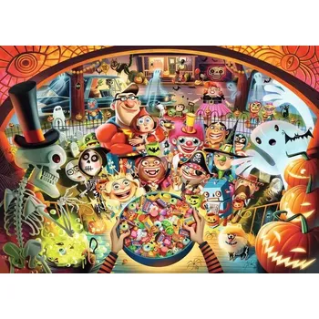 Puzzle RAVENSBURGER Halloweenské koledování 1000 dílků