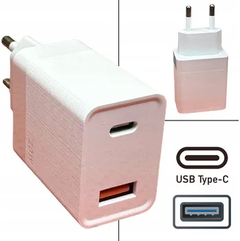 Síťová nabíječka 20W rychlé PD QC 3.0 2x USB Typ C pro telefon adaptér