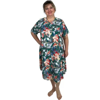 Dámské šaty NOVINKA - Šaty s rukávky Lístečky - zelené