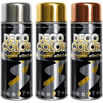 Barva ve spreji LAK ve SPREJI DECO COLOR ZLATÝ STŘÍBRNÝ MĚDĚNÝ
