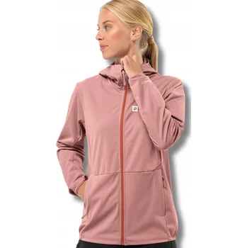 Dámská softshellová bunda DÁMSKÁ SOFTSHELLOVÁ BUNDA JACK WOLFSKIN S KAPUCÍ, VĚTRUODOLNÁ, VELIKOST M