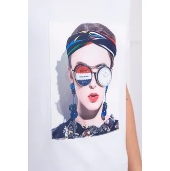 Dámská halenka Dámská módní halenka s ženskou grafikou - K-Fashion, UNI i519_14882-U