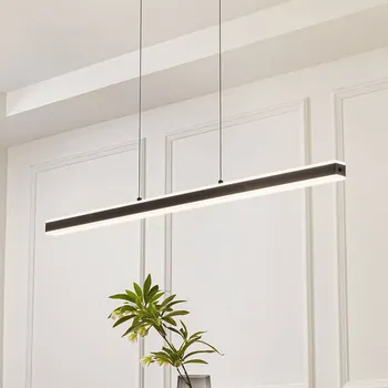 Lucande Pendolo LED závěsné svítidlo, černá, hliník, 120 cm - Stropní držák - délka 37 cm, šířka 8 cm, výška 5 cm; výška stínidla 4 cm černá, bílá LED 33 W celkem - Doprava zdarma