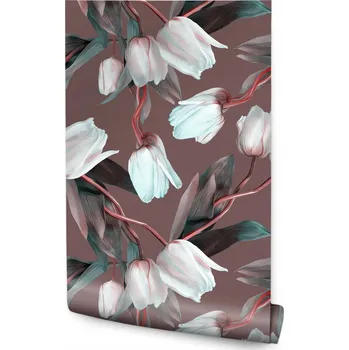 Fototapeta Tapeta do ložnice tulipány listy květy rostliny