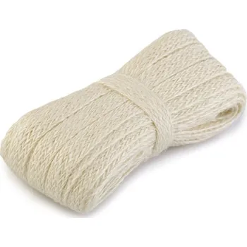 Stuha Jutová stuha šíře 11 mm - 10m sv. krémová