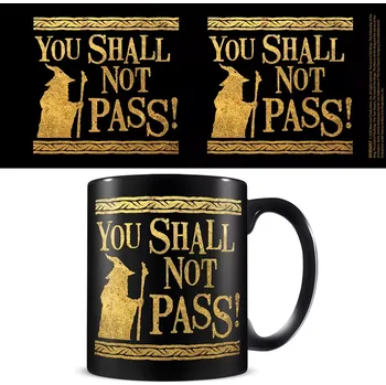 CurePink Keramický hrnek The Lord Of The Rings|Pán prstenů You Shall Not Pass MGB26557 315 ml