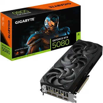 Grafická karta Gigabyte GeForce RTX 5080 Windforce OC SFF 16G (GV-N5080WF3OC-16GD)