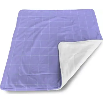 deka Sablio Dětská deka pro miminko Čtvercový vzor fialové - 80x100 cm