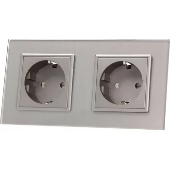 Elektrická zásuvka Livolo stříbrná nástěnná Elektrická Zásuvka