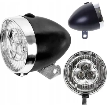 Cyklosvítilna Přední světlo na vidlici černé retro JY592A