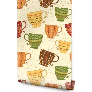 Fototapeta Tapeta Malované hrnky Puntíky do kuchyně