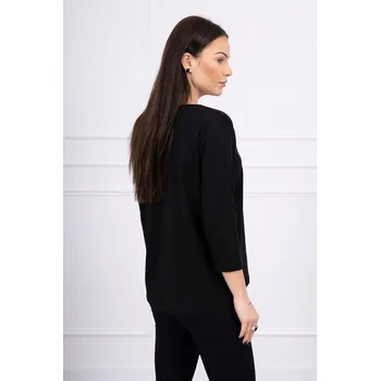 Dámská halenka Černá dámská halenka se zirkony K-Fashion, UNI i519_17028-U