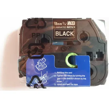 Pásek do tiskárny Páska do Brother TZe-344 18mm černá/zlatá TZ344