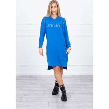 Dámské šaty Chrpové volnočasové šaty s kapucí K-Fashion, UNI i519_20872-U