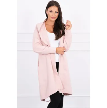 Dámská cargo bunda Dámská oversize pláštěnka s potiskem - tmavě pudrová K-Fashion, UNI i519_15763-U