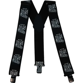 Kšandy Universal Motorkářské kšandy - Choppers styl se železným křížem