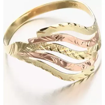 Prsten Dámský prsten zlato mix 585 klasik 51P-382 velikost 52