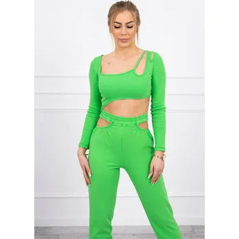 Neonová Zelená Halenka a Kalhoty K-Fashion, UNI i519_21357-U