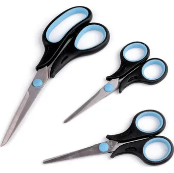 Krejčovské nůžky Nůžky sada 3 ks, malé, 3 modrá