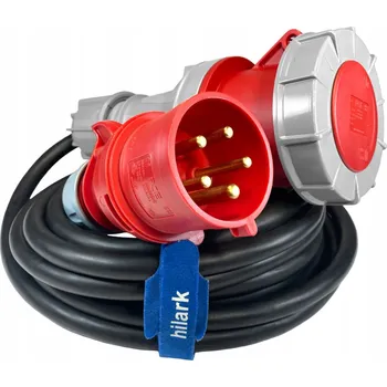 Elektrická zásuvka Redukce / Adaptér 32A 5P IP44 na 63A 5P IP67 - 0,5M