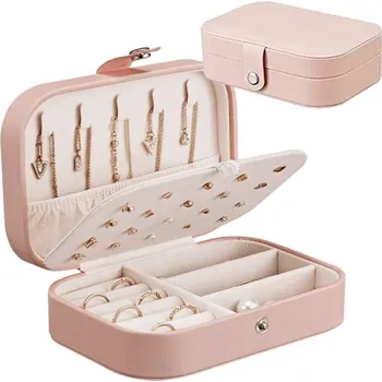 Šperkovnice Elegantní šperkovnice VK 1782 organizér na bižuterii růžová