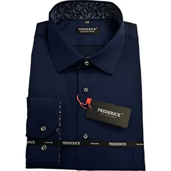 Pánská košile Pánská košile s dlouhým rukávem - střih REGULAR - vzor F657 - tmavě modrá barva - 43