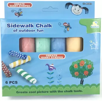 Alltoys Křídy na chodník 6 ks barevné