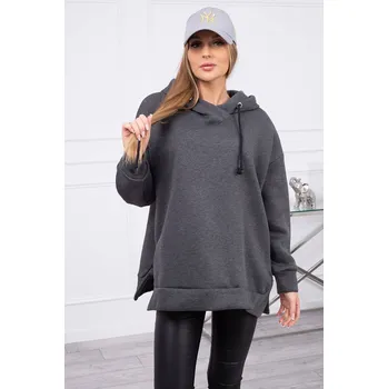 Dámská mikina Dámská grafitová zateplená mikina se zipem K-Fashion, UNI i519_21781-U