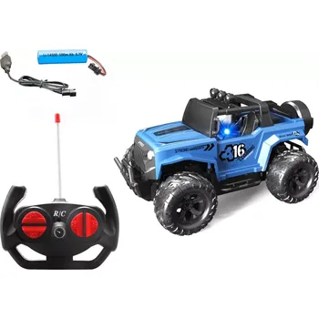 RC model auta RC auto 1:16 modré s nárazníkem a tlumiči