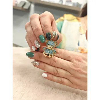 Přívěsek Zlatý přívěsek modrý medvídek 11.34gr Váha: 11,33 g, Ryzost: 14kt (585/1000)