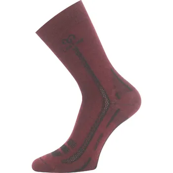 WLS merino ponožky - Vínová 380 / (46-49) XL / Vínová