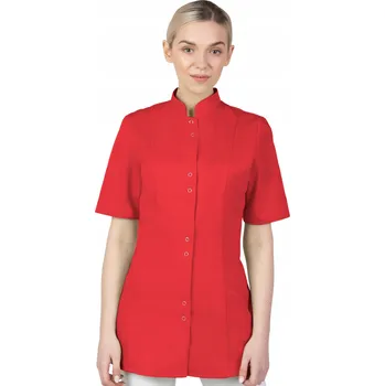 Zdravotnický oděv 46 DÁMSKÝ ZDRAVOTNICKÝ PLÁŠŤ NA ZIP SE STOJÁČKEM KOSMETICKÝ HALENA 141S