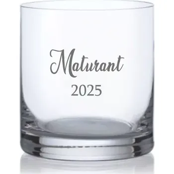 Sklenice Maturitní sklenička na whisky 280ml, 1 ks (Do poznámky v nákupním košíku napište požadovaný rok)