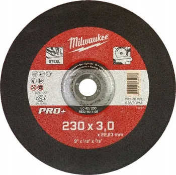 Řezný kotouč Řezací kotouč na ocel Milwaukee Pro + 4932451498 230x3,0x22,2 mm