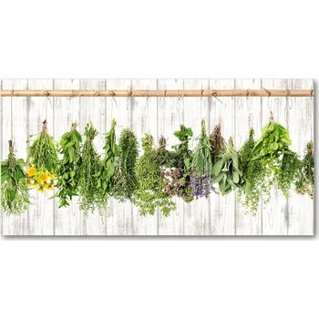 Obraz Kuchyňský panel Bylinky na provázku 140x70 cm + LEPIDLO