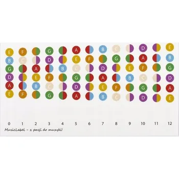 Samolepky MusicLabel pro výuku hry na akustickou a elektrickou kytaru