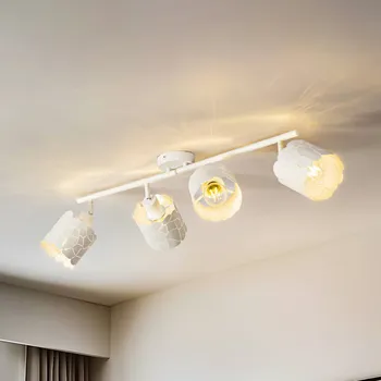 Svítidlo Stropní svítidlo Lindby Aralena, bílé, 4 světla, délka 97 cm - Stínidla - Ø 12 cm, výška 12 cm bílá 4 x 15 W LED - Doprava zdarma