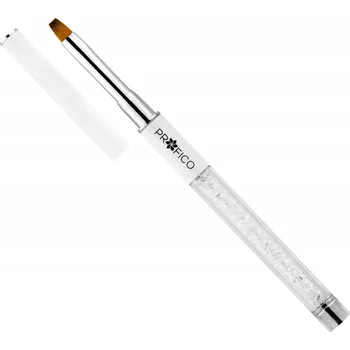 Kosmetický štětec Štětec na gel Profico Crystal White se syntetickými štětinami, bílý