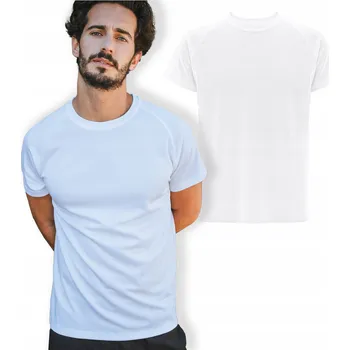 Dámské tričko Sportovní tréninkové tričko do posilovny pánské dámské BÍLÉ prodyšné XL