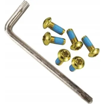 Brzda na kolo ALLIGATOR M5x10mm Šrouby TORX pro brzdové kotouče GOLD 6 Ks + IMBUS