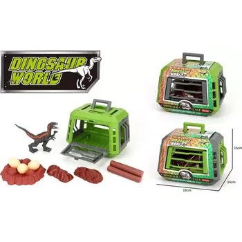 Figurka Dinosaurus figurka 16 cm v kleci s doplňky