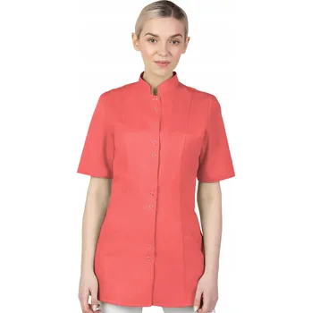 Zdravotnický oděv 46 DÁMSKÝ ZDRAVOTNICKÝ PLÁŠŤ NA ZIP SE STOJÁČKEM KOSMETICKÝ HALENA 141S