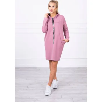 Dámské šaty Dámské tmavě růžové šaty s kravatou K-Fashion, UNI i519_19227-U