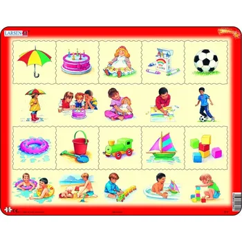 Puzzle Larsen Vzdělávací Co k čemu patří? 10 dílků