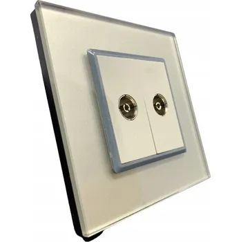 Elektrická zásuvka Anténní zásuvka nástěnná BarON 1FB šedá